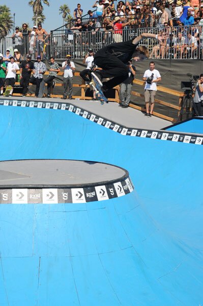 Jaws floats a backside 360 over the volcano hip