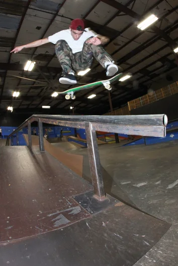 <!--freefridaysjan17-->

Maycon was putting down moves left and right, I was just trying to keep up. He stomped a handful of these Heelflips over the rail.