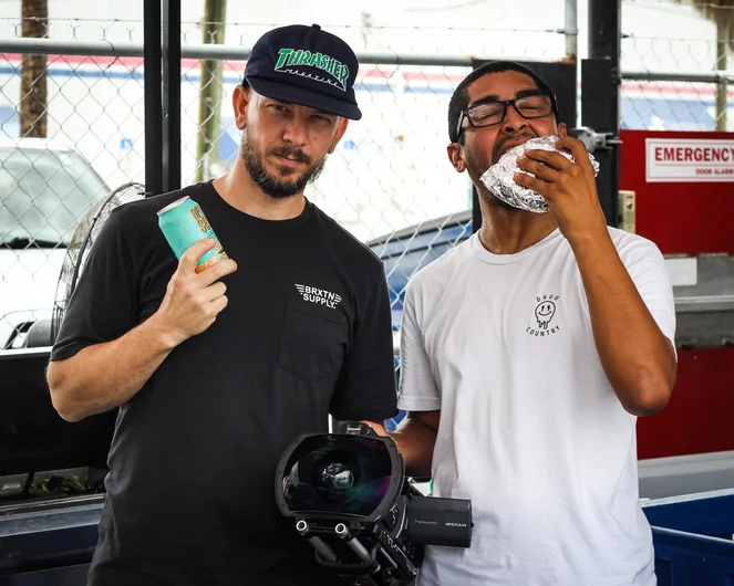 <!--soj19photos-->

Cub quenching his thirst with a cold After Sesh & Justin Santiago trying to fill his belly before going pack into the park to film some clips.
