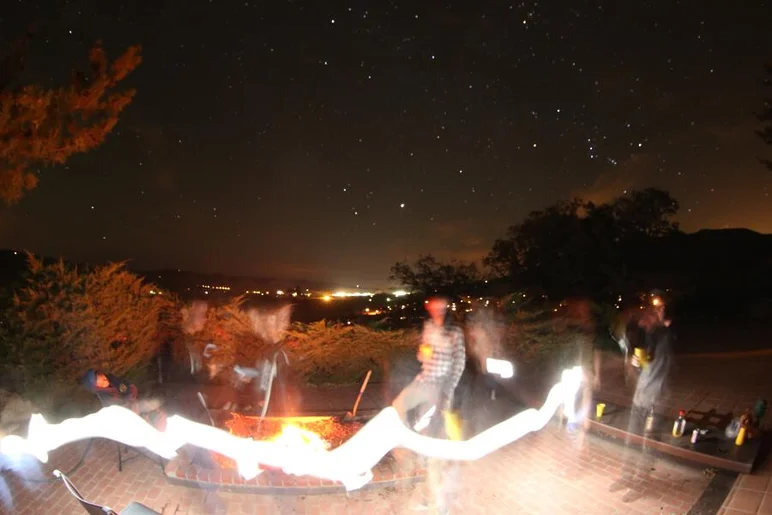 <!-- woodwardwestday3 -->

No better way to end the day than a bonfire and beer on the mountain.