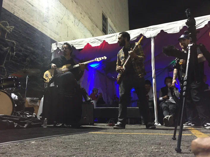 <!--vansca-->

Halfway through the party, Ray Barbee joined Tommy Guerrero to jam for the crowd. Where else are you ever going to see these two legends play together? This may have the highlight of my trip.