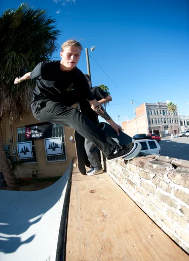 <!--ybor4year-->

We had $600 to give away throughout two mini-ramp jams. During the first jam, SPoT employee and team rider Eric McKenney collected some coin for his ultra-stylish nosepick yank-in off the brick wall that backed our ramp.
