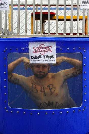 <!--b4bbuildday17-->

It's all for a good cause. Thanks to Atomic Tattoo and Boards 4 Bros for getting the Dunk Tank.