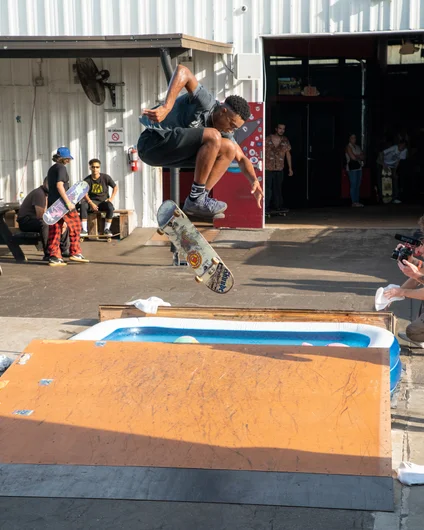 Keenan is my favorite. Front 3 shuv from the man

<!--goskateday22-->
