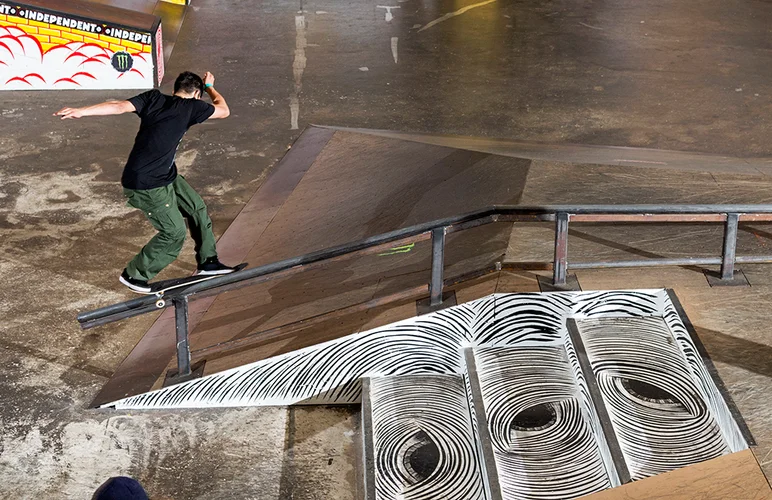 <!--am17friday-->

When you think of a trick called a Sugarcane, you might think of candy canes and gum drops but when Angelo Caro is takin’ it down the rail every try.. well that’s just straight bananas.