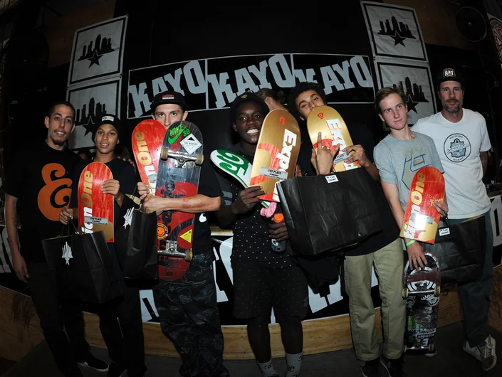 <!--hj2014-->

Sponsored division top five from left to right: Marcos Montoya, 5th; Jereme Knibbs, 2nd; Zion Wright, 1st; Ramante Cooper, 4th; Clint Beswick, 3rd.

