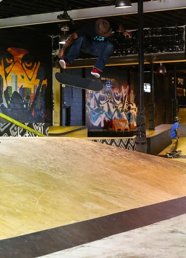 <!-- melbourne2013 -->

I made my way into the park to check out some skating. Here's Kass with a proper frontside flip.