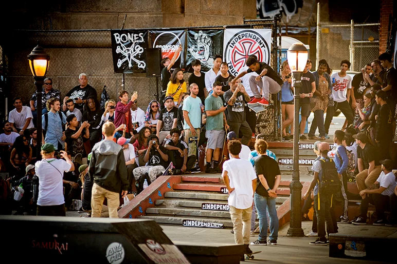 <!--danyc16finals-->

LES Double-Set master Maurio McCoy surprisingly didn’t even make top 3 in best trick but still got away with this blazing hot Frontside Flip.
