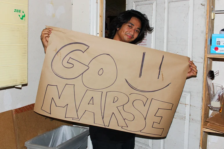 <!--bff2018-->

Sam made this sign to show his support for Marse. Go Marse!
