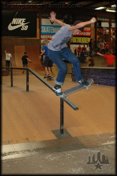 Who dat?  Frontside noseblunt slide