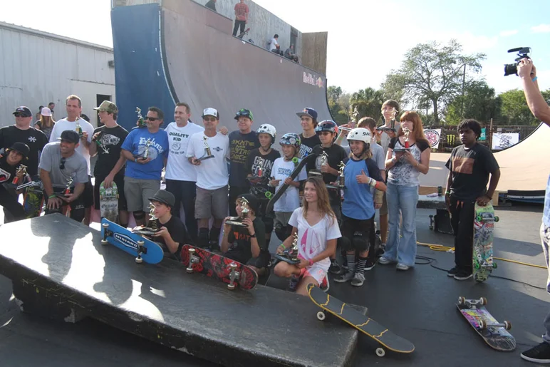 Now I'm on scene at the Grind for Life Benefit which, per capita, has the highest concentration of head to toe skateboarding protective gear.<!-- Chill Cam Dump: Waka, Grind for Life, Pretty Sweet, and Moat Water -->