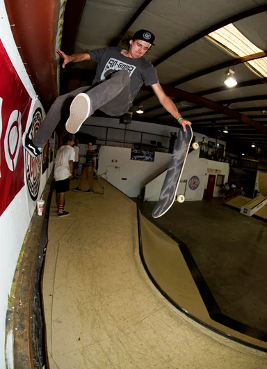 <!--daatlsat-->

Mitch Schmidt checks the sturdiness of the walls... they held up.