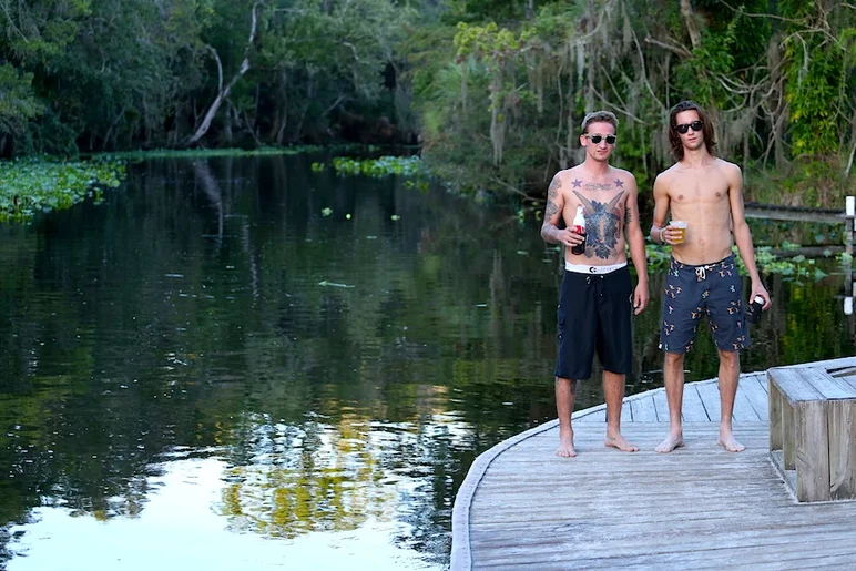 <!-- melbourne2013 -->

Our journey continues with the ultimate wind down: Wekiva Springs in Orlando. Van commander Casey Wayne and Dylan Perry enjoying some beverages spring side.