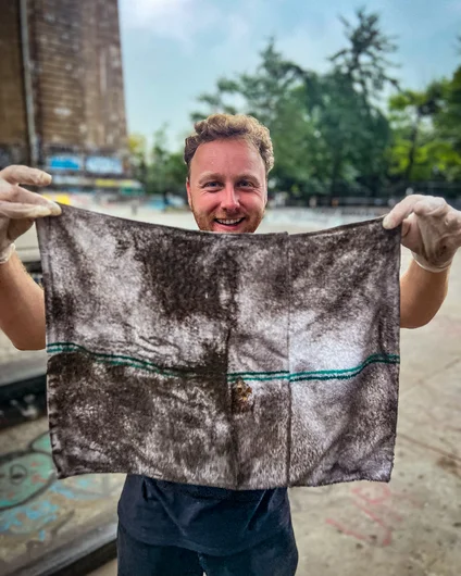 Gotta clean off the dust to get these stickers down. That's dust from the early 90's. Take a bite out of that and you'll start talking in a Brooklyn accent.


<!--damnamnyc23-day2-->