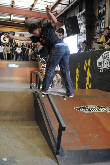 Dylan Perry is super close and closing in on Markus' gap back lip.<!-- Clash of the Crews 2013 Presented by Vans -->