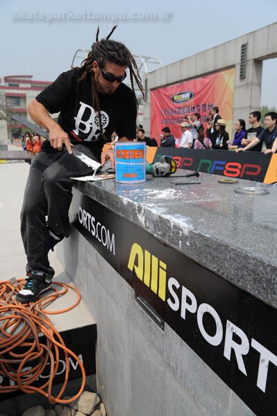 Woodward Beijing: Oops, ledge chip repair