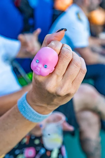 Spotted this ring from the crowd. This lady shrunk someone's head and turned it into a baby ring. 

<!--floggingmollycruise23-->