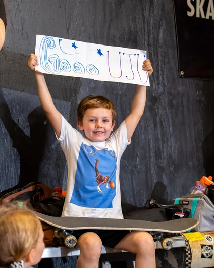 Juju's brother with the support!

<!--backtoschoolbash2022-->