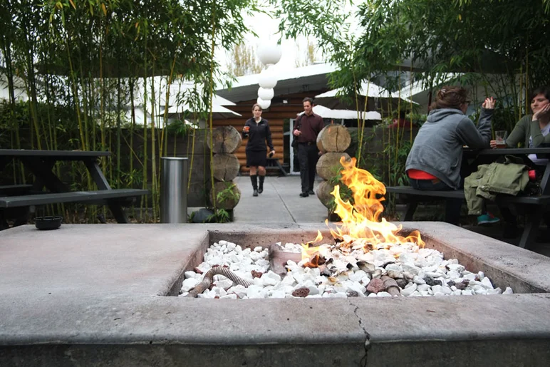 Now it's time for sauce by the fire.<!-- Portland 2013 for Some Nike Bid'niss -->