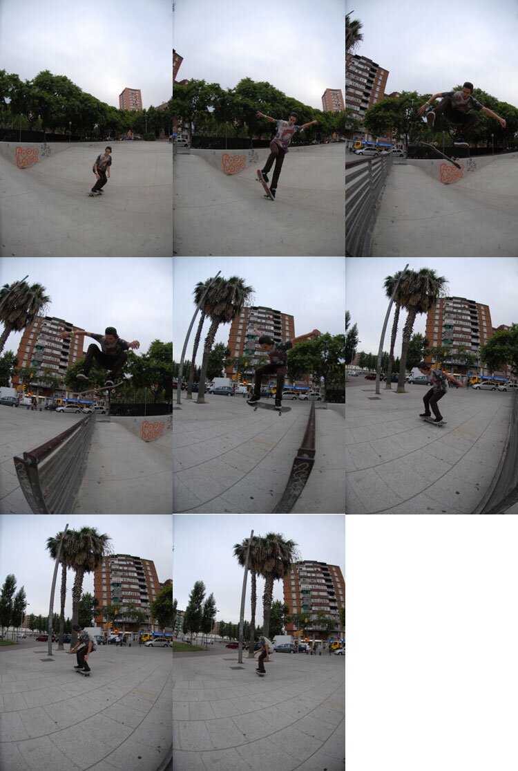 Barcelona Bump to Bar Dylan Perry heelflip