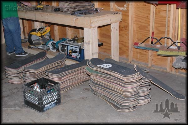 Pile of boards ready for assembly