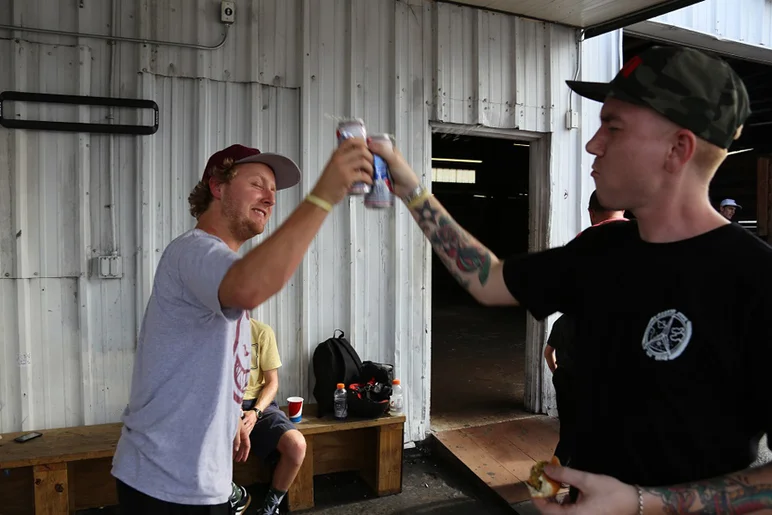 <!--eotmjuly-->

Glancy and Mikah took a break from from their arduous work day to enjoy a nice, refreshing PBR. They were kind enough to sponsor our party.