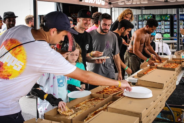 <!--consproject-->

Cons provided FREE PIZZA & BEER for everyone at the park and even helped us offer FREE Skating after 2pm. Thanks for hooking it up big time Cons!

