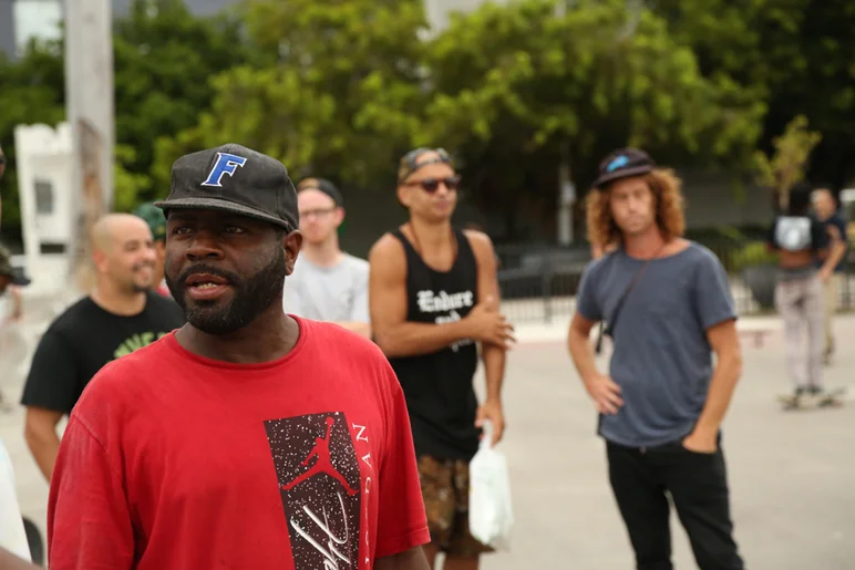 <!-- MIAsummer2013 -->

This guy was wondering where all these skateboarders came from. That’s Felix Arguelles and Joel Meinholz in the background.