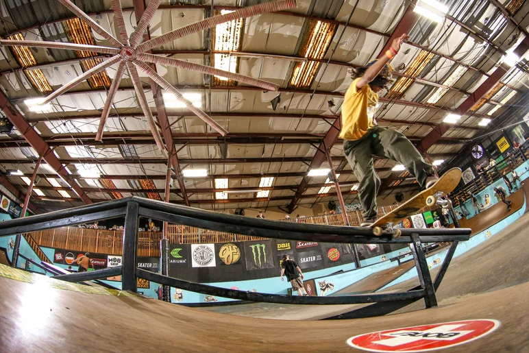 SPoT Team Rider Gabi back on the A Frame with a Back Tail

<!--schoolsoutjam24-->