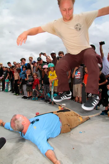 <!--brobowl2-->

Derick Glancy making history, Ollieing over the mayor! Whats more American than that? Tampa Legend.