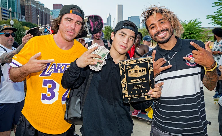 <!--dachi18bt-->

Mr. quick feet Angelo Caro took second in Indy’s BT with a Biggie Front Blunt Shuv-Out.
