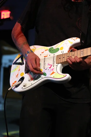 <!--pro17-frinight-->

Evan's guitar looked like something out of Adventure Time.
