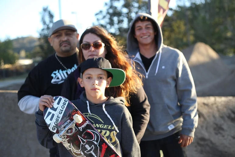 <!-- woodwardwest2013 -->

Rene Serrano and his family. It's always great to see families come out for support.