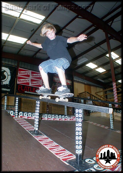 Josh Lehman - frontside 50-50 on the step up rail