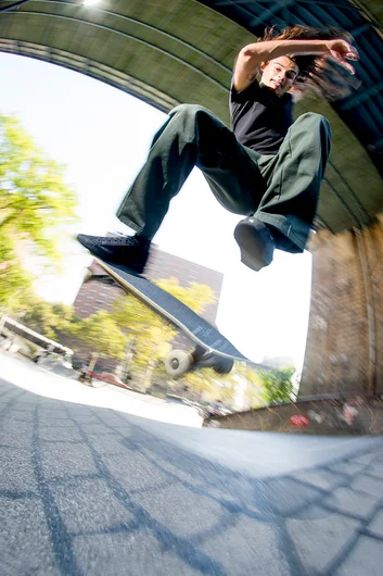 <!--danyc15-->

Skateboard Mag staff photographer Jacob Messex stopped by to show the Ams that he doesn't just take pictures. That front foot action on this backside 360 is too nice.