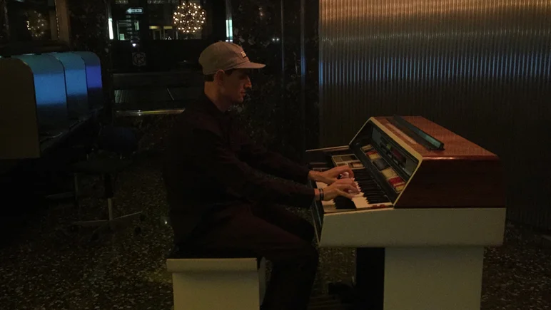 <!--vansca-->

After stumbling blocks back to the swanky hotel that Vans had put us up in, Adam had it get it in on this piano in the hotel’s lobby for a closer to the night