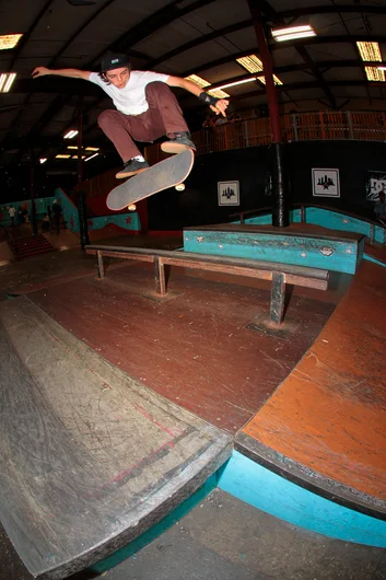 <!--gsd16-->

Sly Sullivan has a really good Kickflip as seen here floating one over a table top.