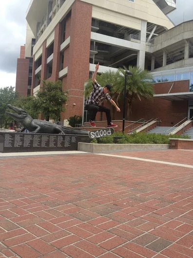 <!-- franksfornothinggainesville -->

We started the day at the University of Florida with Sean's kickflip.