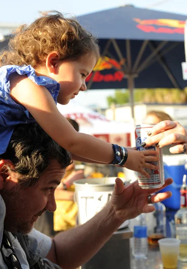 <!--tampapro2014d2-->

Tito Porrata and his beautiful and apparently thirsty daughter Jolene are spending some quality family time together at the Tampa Pro this year. Stay tuned for our coverage continuing tomorrow as the contest kicks off with qualifiers all day here at the Skatepark of Tampa.