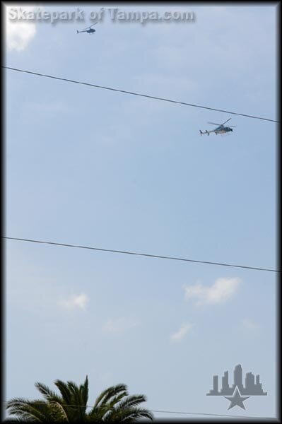 Police Helicopters on Go Skateboarding Day