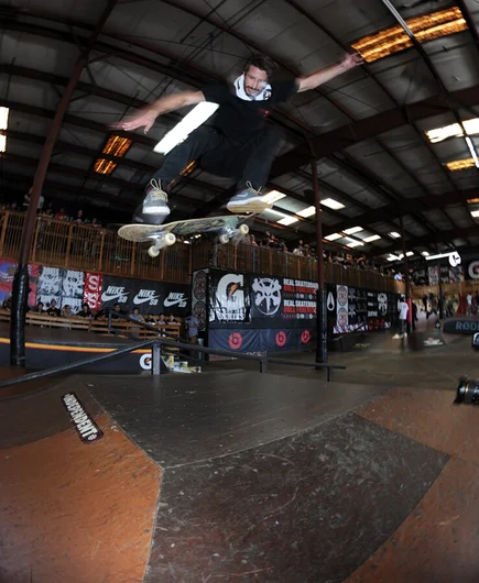 <!-- tampapro2014qualifiersaaronandfrank -->

Stefan Janoski made this switch flip over the pyramid in his run. Stefan ended up in 19th after the qualifiers ended, so we'll see him in the semis tomorrow.