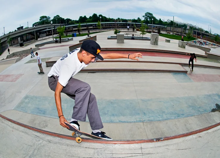 <!--dachithurs-->

Alejandro Burnell finds himself at the pinnacle point of the park and celebrates by grabbing some tail.