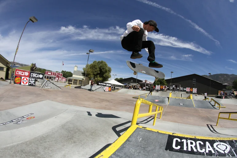 <!--dawwsun-->

The only dude taking this route was last years Woodward West Damn Am winner, Gage Boyle. 