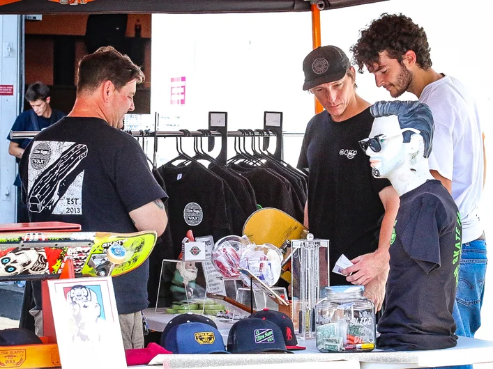 Time for a breather and a chance to check out the Ultra Slappy Wax tent.

<!--schoolsoutjam2023-->