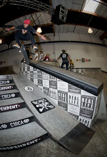 <!--cm151-->

Last Damn Am stop winner and in the running for Damn Am of the year, Micky Papa closes things out with a ridiculous Tre Flip Noseslide Bigspin Out.  Just exemplifying Damn Am Costa Mesa is gonna be good one!  Stay tuned for more videos, photos and Qualifiers results.