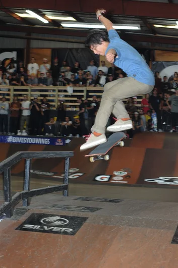 Sean Malto - nollie flip.<!-- Tampa Pro 2013 Skateboarding and the After-Party -->