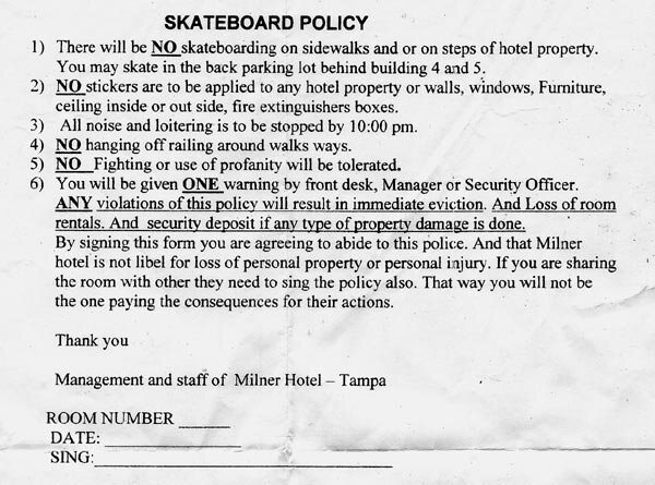 Skateboard Policy