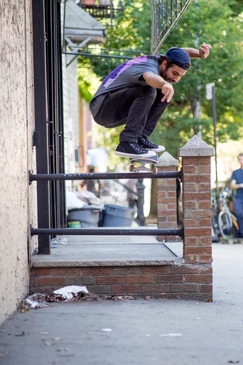 <!--spottoa15-->

Traffic skateboards' own Kevin Coakley showed up and took us up the street to a bar hop. It was ollied with ease.
