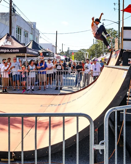 Marse might be a judge today but that doesn’t mean he can’t rip the ramp. Front Blunt on the extension.

<!--skatingacrossborders2023-->