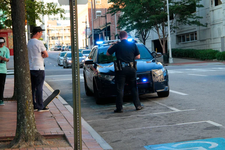 <!--daatlrt-->

First stop in Downtown Atlanta and the boys showed up. Didn’t hassle us too much.